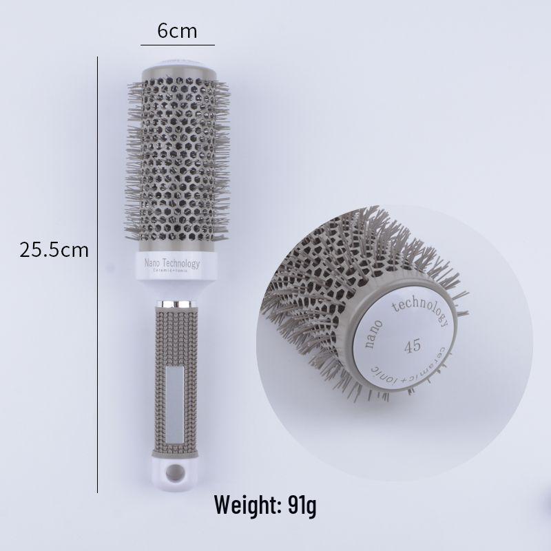 Cepillo Rodillo de Cerdas con Tubo de Aluminio: Cepillo Redondo Esponjoso para Peluquería, Rizador y Secador Alisador Estilizador