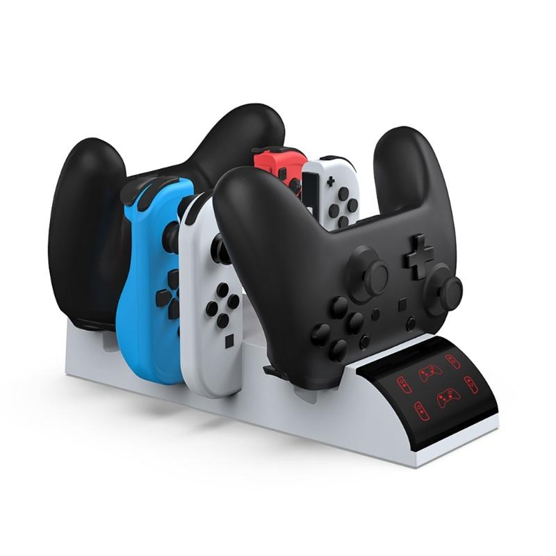 Multifunction Charging Station Dock Base for Controllers with LED Indication Light Space Saving Designing