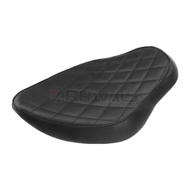 

Черное сиденье для мотоцикла из искусственной кожи, грубой выделки, с ромбовидной прострочкой, сиденье водителя + заднее сиденье пассажира для Harley Sportster XL 2004-2018