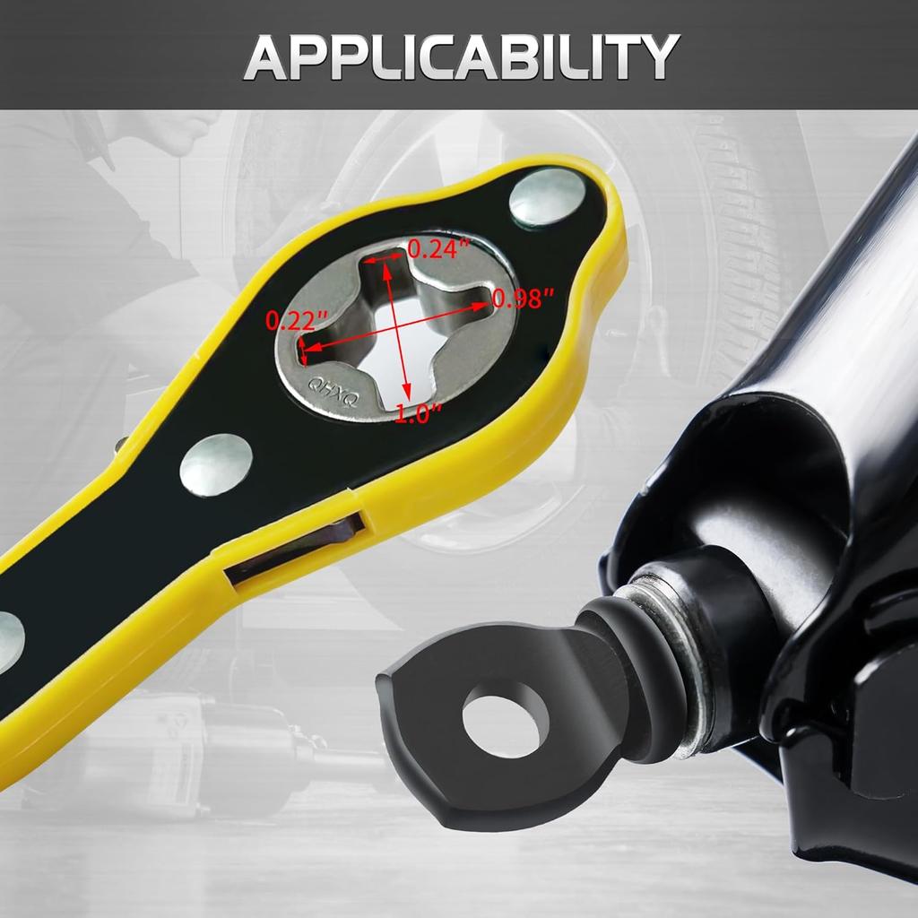 TONDA Jack Ratchet Wrench, Auto Labor-Saving Lug Wrench For Scissor Jack, Forward And Reversal Knob Design