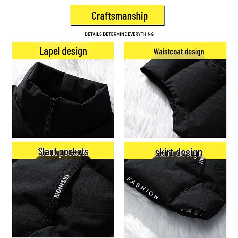 Trendy Men's Stand Collar Cotton Padded Vest - Autumn/Winter 2025