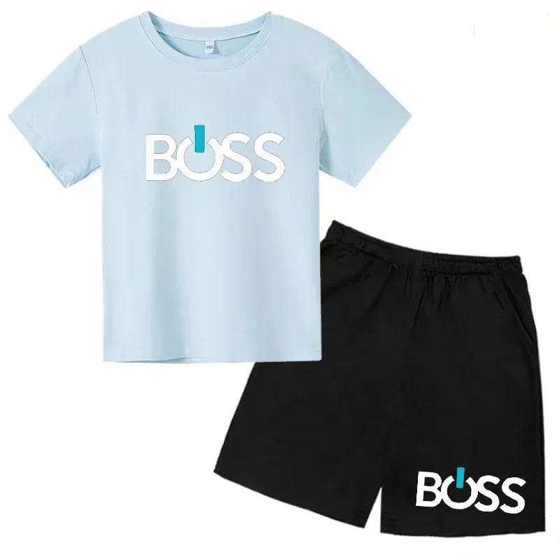 Summer Kids Clothes Boys/Girls Preschool Brand T-shirt Short Sleeved Top+Shorts Party Travel Sports Sunshine Charming Casual Set