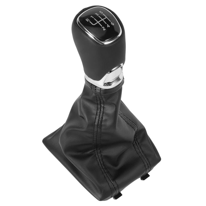 

6 Speed Leather Gear Stick Knob Gear Stick Gaiter Compatible with Skoda Octavia 3 III 5E 2012-