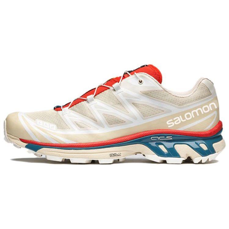 SALOMON XT-6 Comfortable Versatile Breathable Fabric Low-Top Casual Trail Running Shoes Unisex Sneaker Light-Gray 472934