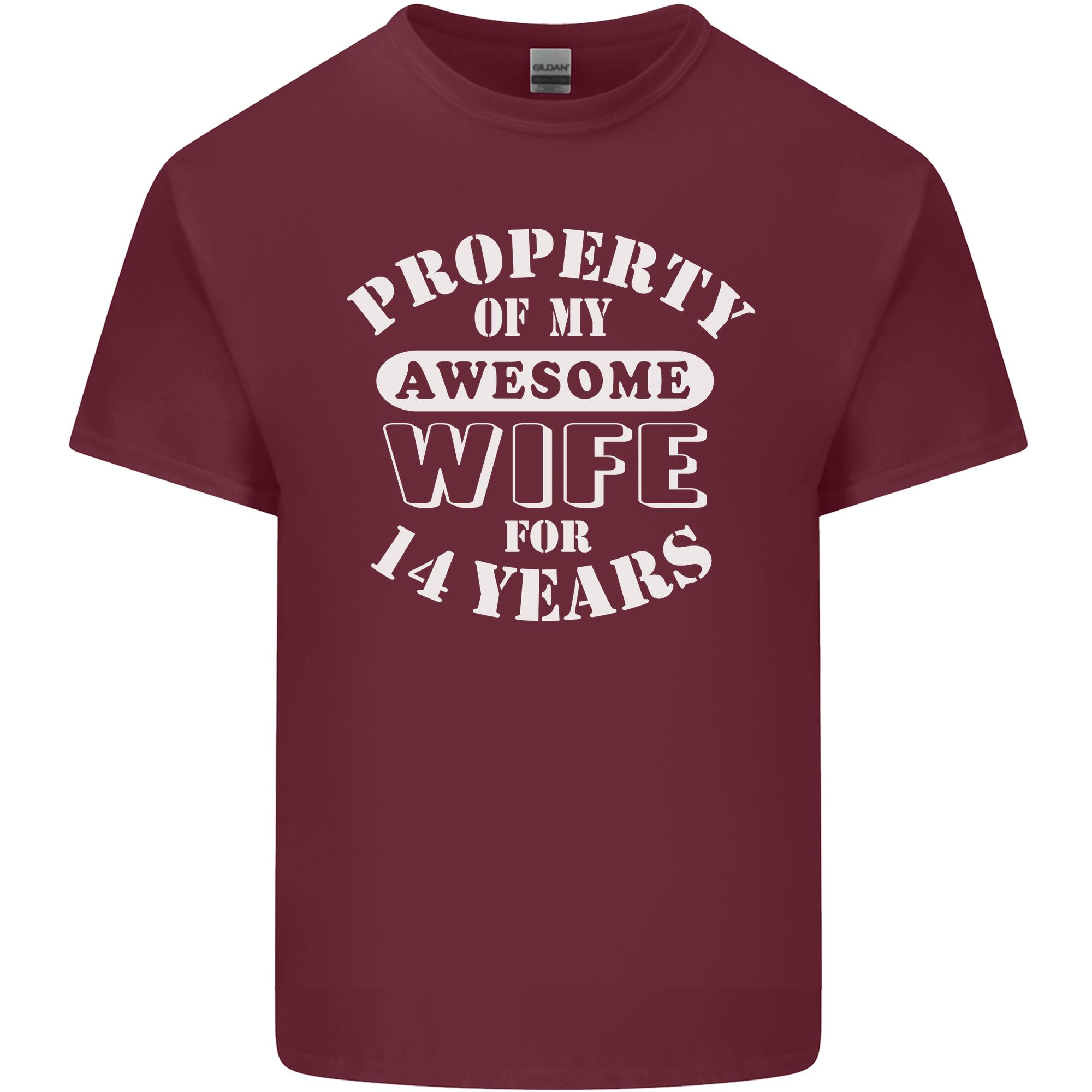 14 Year Wedding Anniversary 14th Funny Wife Unisexs Light Cotton TShirt S
