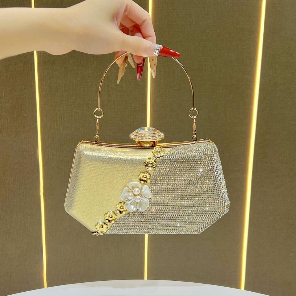 Luxury Shiny Diamond Ladies Clutch Fashion Chic Party Ladies Clutch Suitable for Dinner Bags