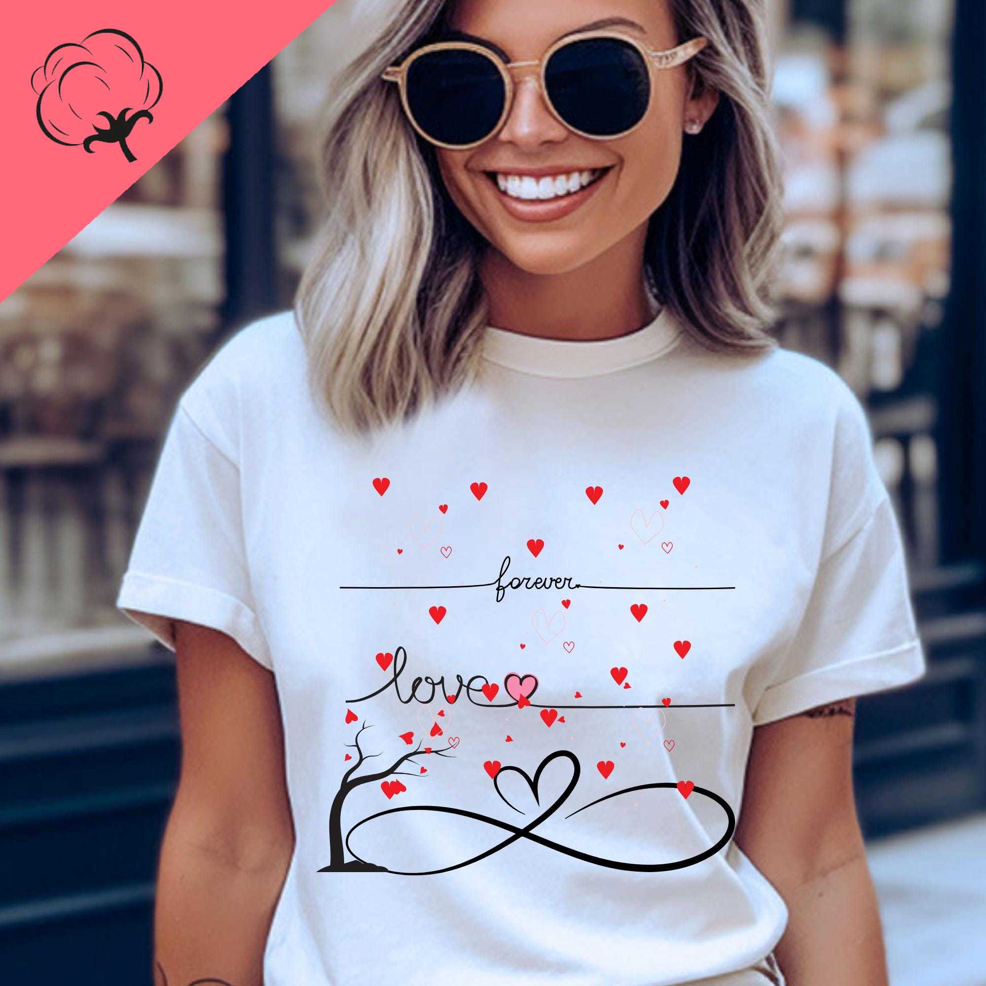 

Infinity And Love Symbol Valentine Shirt, Forever Love Tee, Valentines Day Shirt, Couples Shirts, Valentine Heart Shirt 3XL
