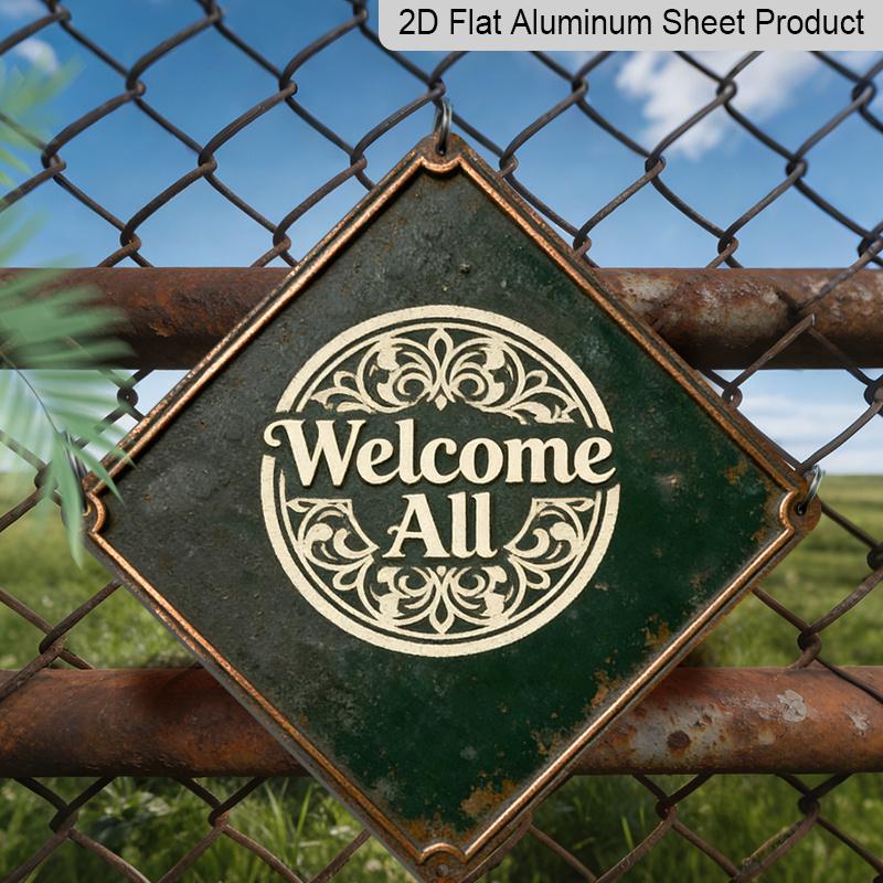 

2D Flat 1pc, Wreath Theme, Gift for Aunt Holiday Gift, Vintage Metal Aluminum Sign, Suitable for Living Room, Dining Room, Entryway, Hallway, Balcony 20*20cm