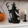 Faceless Witch Statue Dark Fantasy Resin Witch Figurine Gothic Enchanting Witch Sculpture for Desktop Halloween Indoor Outdoor Decoration