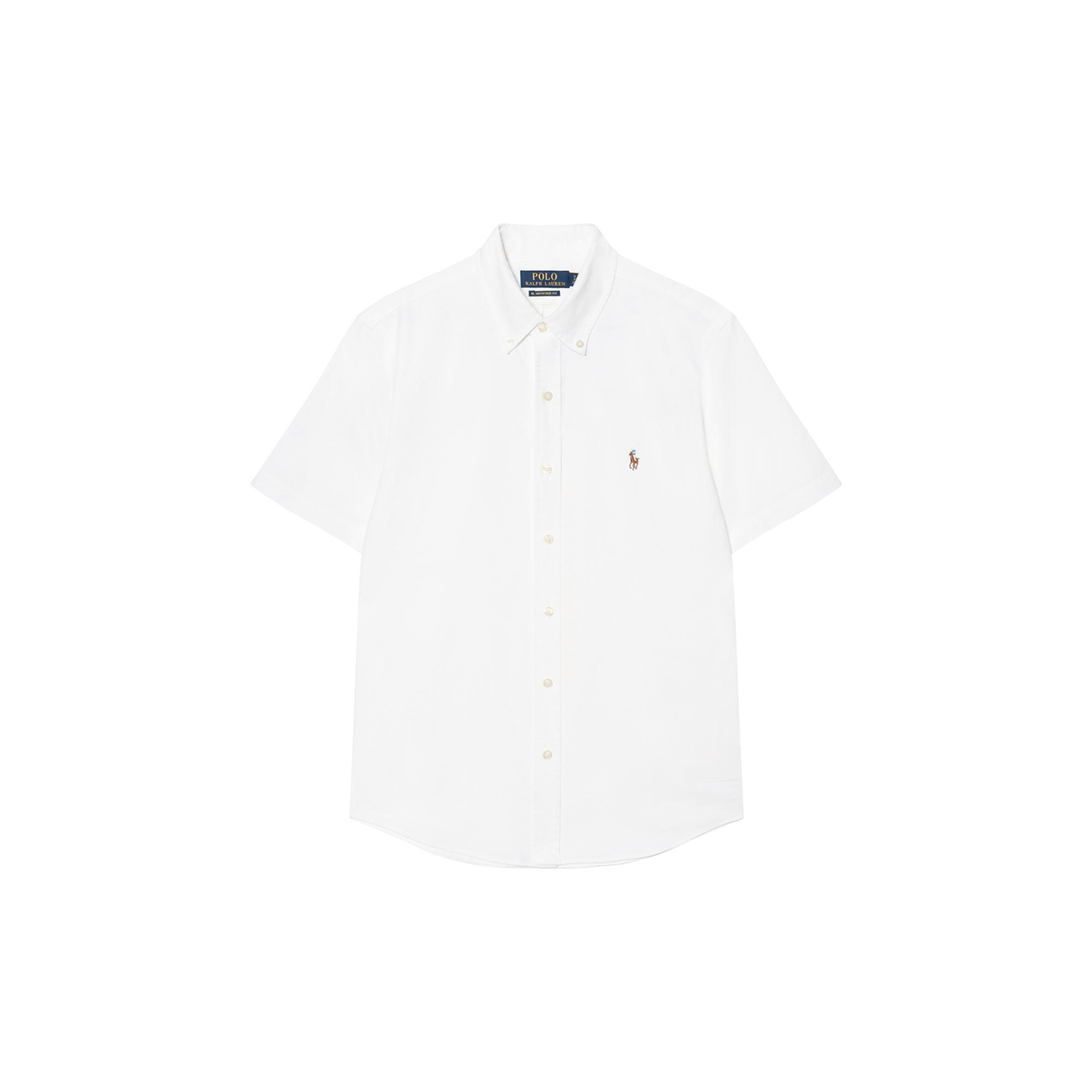 

Polo Ralph Lauren SS23 Однотонная однобортная повседневная рубашка Мужские рубашки Белый 710608620-002 S