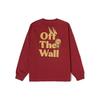 Vans Year Of The Dragon Zodiac Series Printed Letter Crew Neck Pullover Loose Long Sleeve T-Shirt Unisex T-Shirt Red Brown VN000GP87BF