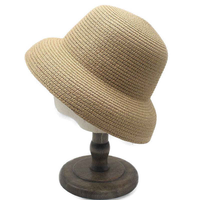 Straw Hat Women Summer Big Brim French Sunscreen Hepburn Wind Visor Beach Bucket Hat Foldable Visor Children