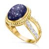 BLUELANS RINGS Sky Inlaid Band Elegant Starry Twist Women Ring Wedding Jewelry Gift