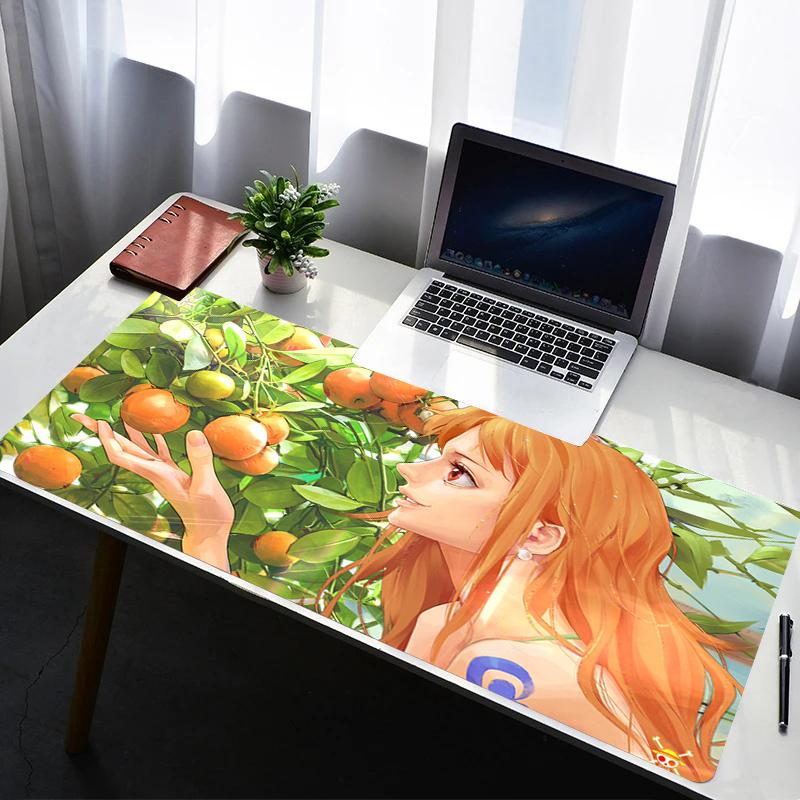 Mouse Pad PC Non Slip Rubber Mousepad Laptop Gamer Cabinet HD Keyboard Pad Office One Piece Nami Computer Gaming Desk Mouse Mat
