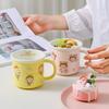 Cute Cartoon Cherry Meatballs Children's Water Cup High-value Ceramic Mug Girls Birthday Gift Souvenir