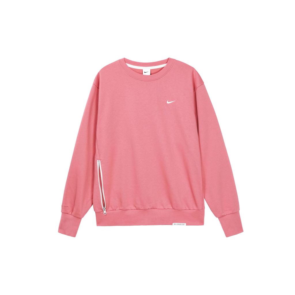 Nike Solid Color Crew Neck Long Sleeve Sweatshirt Men Tops Pink HF1115-681