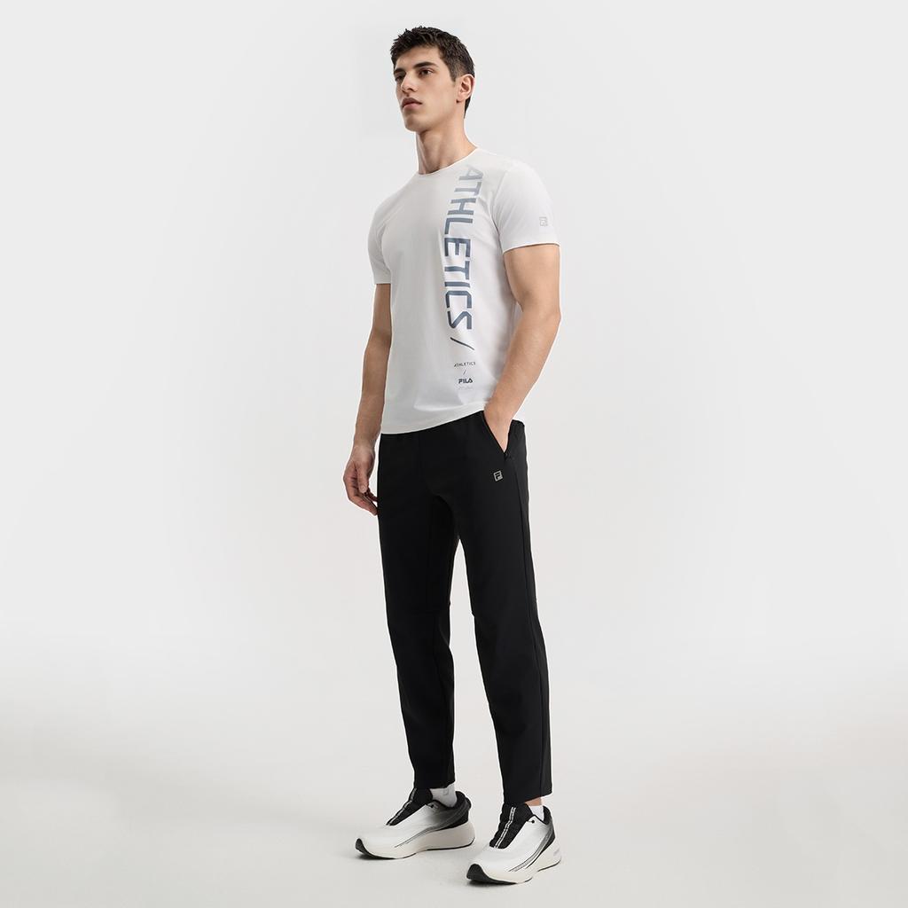 Fila Fitness Fashionable Versatile Casual Comfortable Straight Leg Knit Sports Pants Men Bottoms A11M531608F-BK