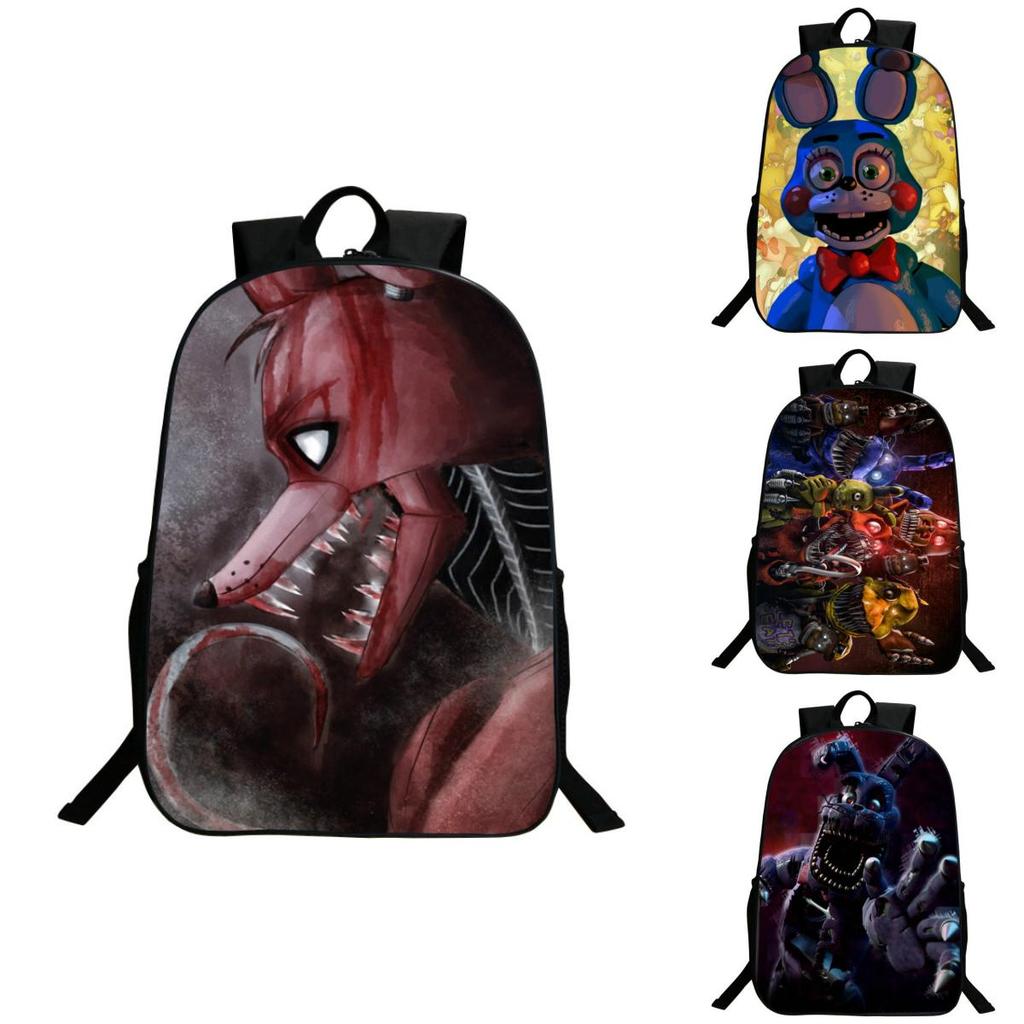 Vibrant Five Nights At Freddy's Backpack With Anime Pattern For Kids And Students