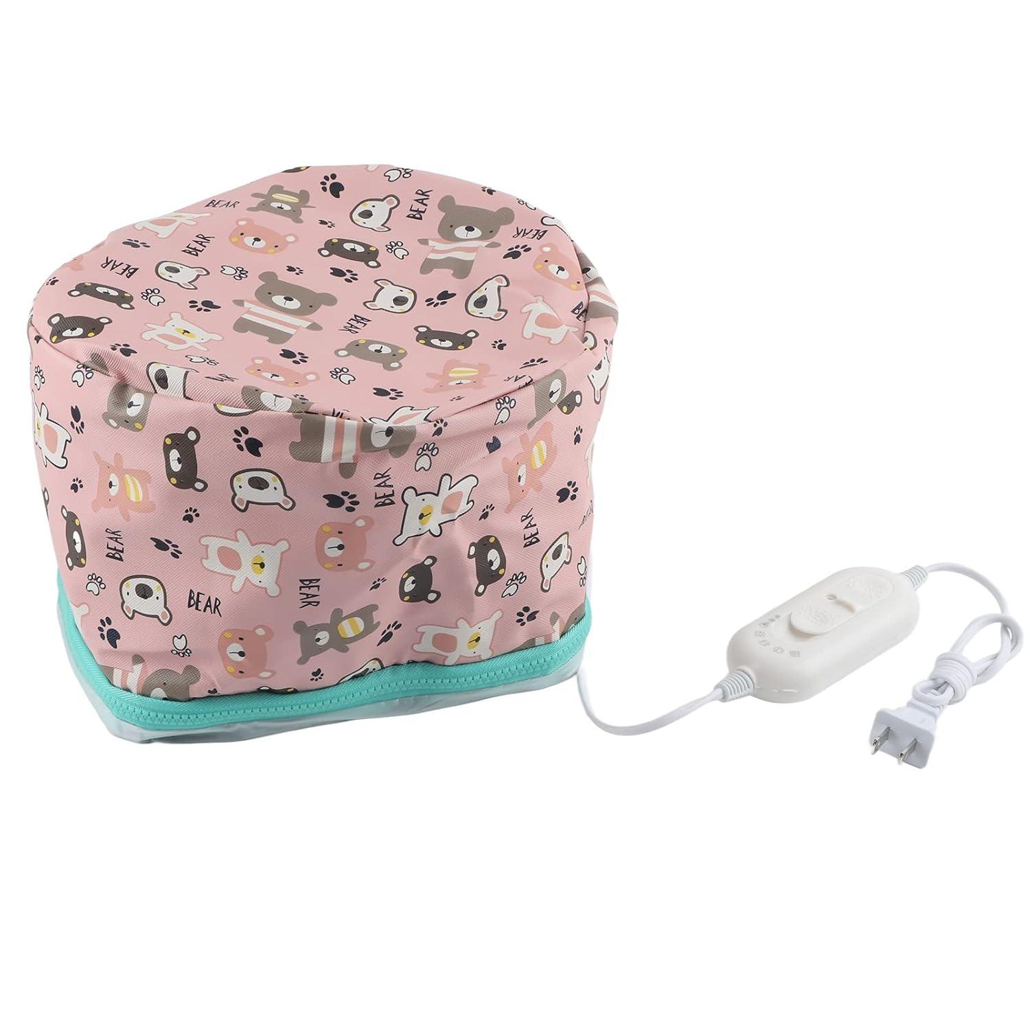 Electric Heating Hair Care Hat, Adjustable Oil Treatment Steamer Cap with Detachable Tool for Deep Conditioning, 110V F