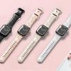 Engraved Strap For Apple Watch Band 42mm 44mm 45mm 41mm 40mm 49mm Silicone Floral Bracelet Correa Series 8 9 7 SE 4 5 6 Ultra 2