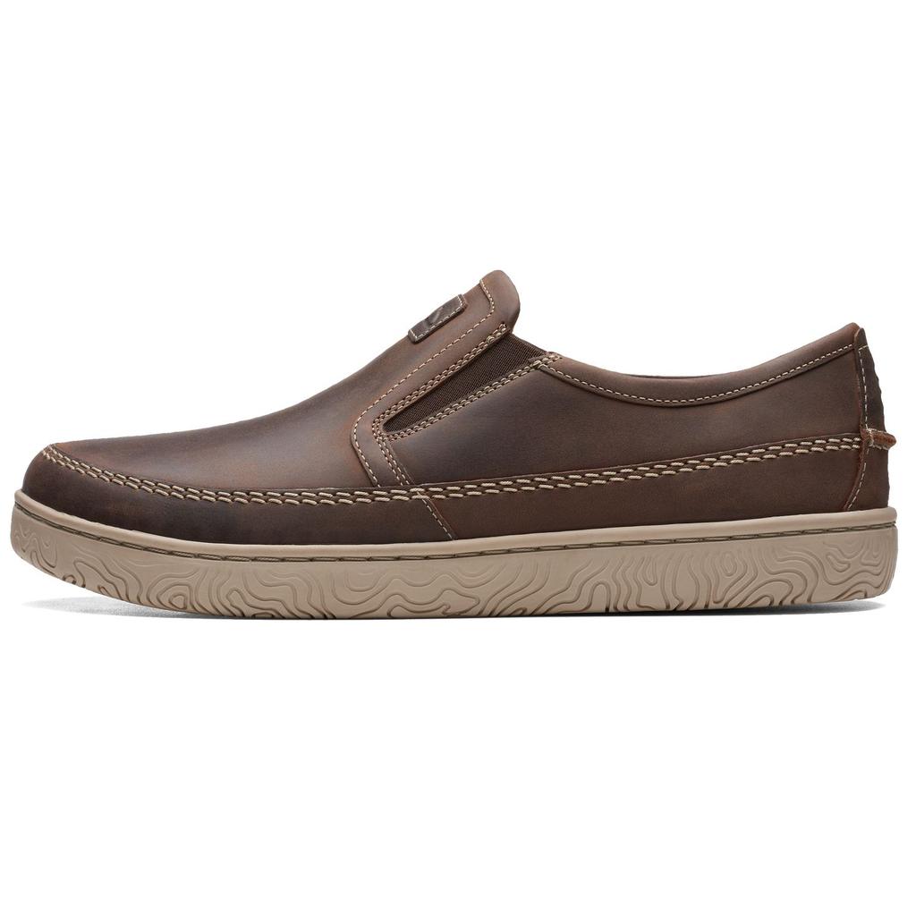 Clarks Hodson Series Top Layer Cowhide Fashion Breathable Comfortable Versatile Casual Shoes Men sneaker Brown 261721587