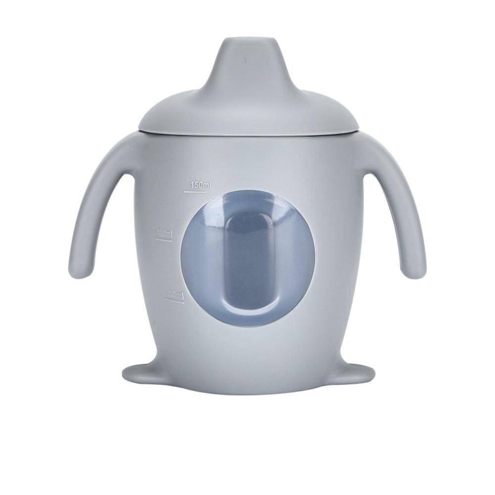 Silicone Baby Silicone Sippy Cup Learning Cup Transparent Cups Fashion Cartoon Water Bottle  Baby
