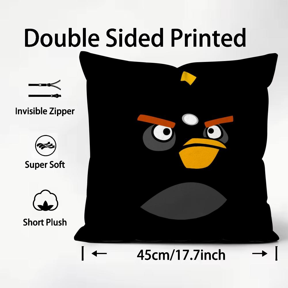 

Classic Game AAngry BBirds Cushion Cover Plush Fabric Soft DoubleSided Printed Sofa Warm Winter Home Child Gift Pillow Case 30X30cm