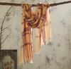 Spring And Summer New Pure Linen Checked Scarf Light And Breathable Japanese Sweet Design Women's Shawl Scarves