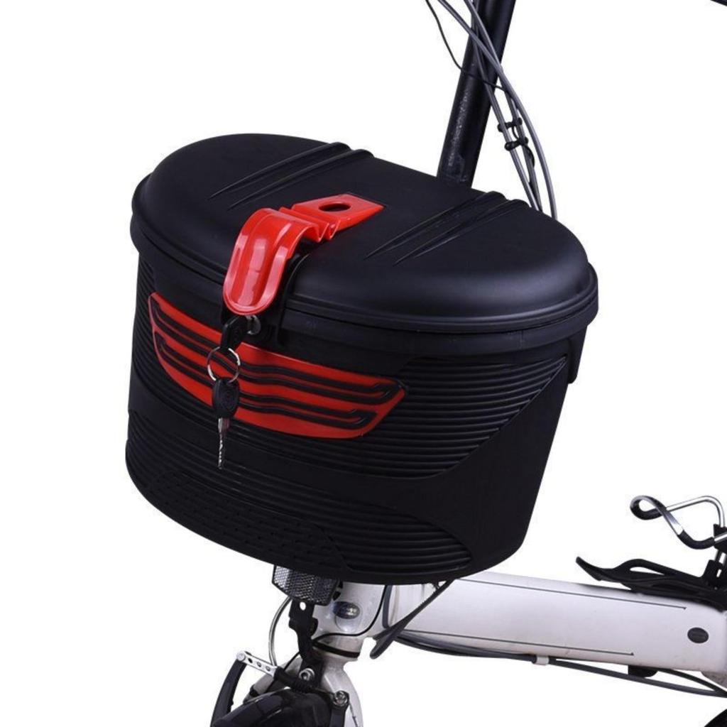 Front-Mounted Electric Bike Basket Waterproof Front