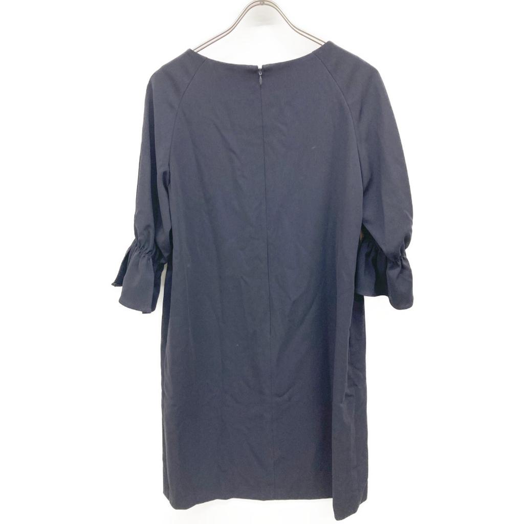 ADORE Claire Georgette gathered sleeve dress dress 38 NavyUsed