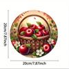 Generic Brand Red Apples White Flower Basket Decor Classic Metal Tin Sign Art For Restaurant Bar Cafe Wall Decoration