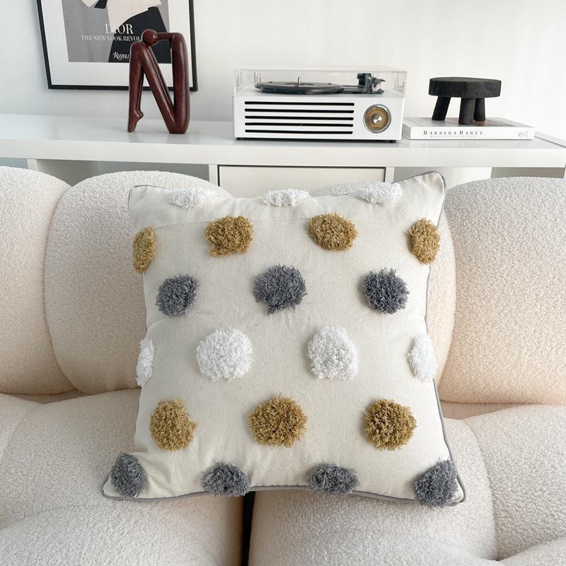 

Bohemian Pillowcases Sofa Living Room Home and Decoration Cotton Linen Pillow Cover Bedside Backrest Tassel Cushion Cover45X45cm 45X45cm
