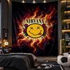 Wall Hanging Tapestry Nirvana Print Cloth for Living Room Bedroom Home Decor