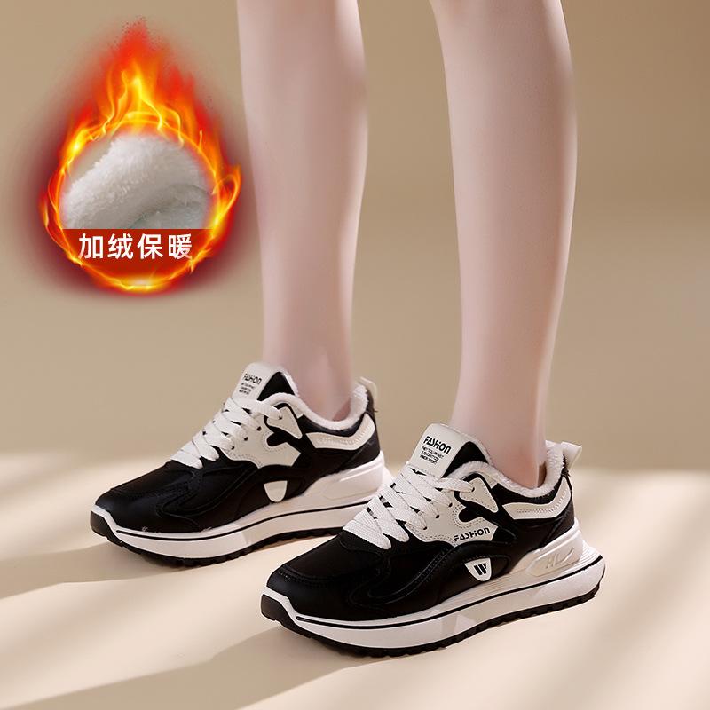 

Fleece Forrest Gump sports shoes women s 2025 new versatile platform versatile casual board shoes women s cotton shoes HL-881-2 40