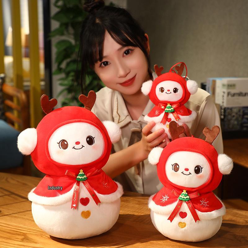 Santa & Reindeer Plush Toy - Cute Christmas Eve Gift for Girls