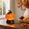 Calabaza Luminosa Nieve con Luz Naranja Cálida - Decoración de Mesa de Halloween Otoño Acción de Gracias, Regalo de Temporada