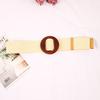 And Weave Waist Rope Wooden Round Buckle Women Belt Clothing Gift Accessories