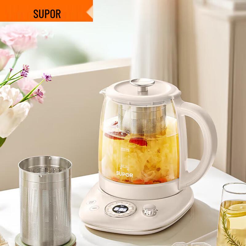 SUPOR 1.5L Smart Multi-functional Glass Health Pot & Tea Maker CN plug (adapter included)