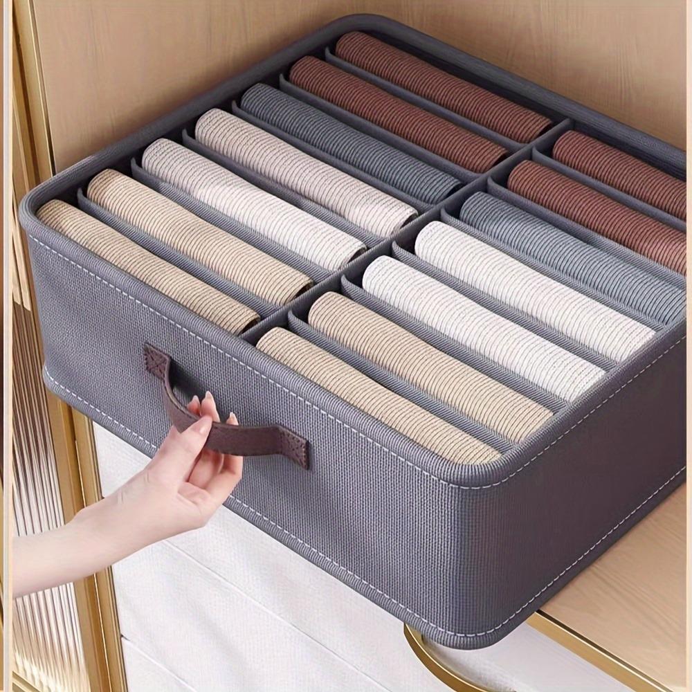 1/2PCS Foldable Wardrobe Storage Box Open Top Double Row Underwear Socks Organizer Non-Woven