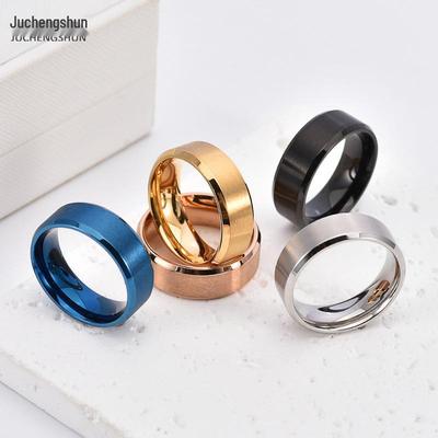 Men's Matte Titanium Steel Ring - European and American Style Jewelry
