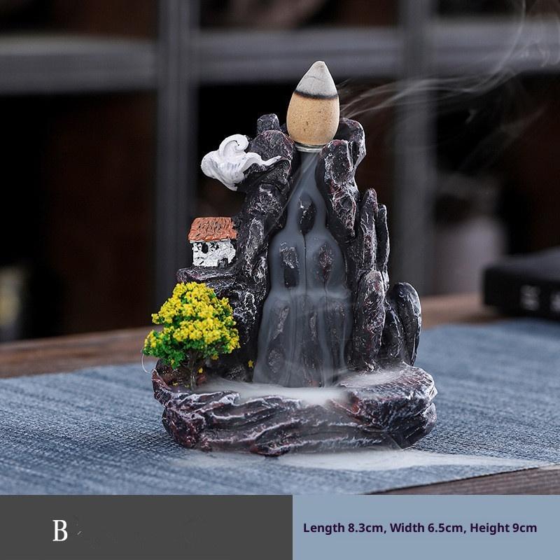 Backflow Incense Holder Waterfall Incense Burner Home Decor Aromatherapy Ornament Incense Cones With Backflow Incense Cones