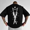 Demon Slayer Oversized Graphic Tshirt Anime Print Women Short Sleeved Tee Summer Y2k Loose Casual Mens Clothing Top Streetwear