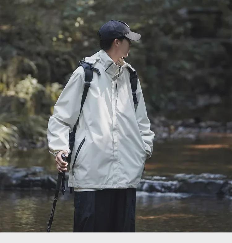 Men's Black Warrior Windproof Waterproof Jacket - Outdoor Mountain Climbing Autumn Outerwear