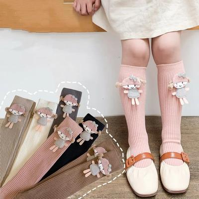 Girl Socks Long Sock Over Knee High Cartoon Baby Girls Toddler Shoes Socks Girls 2 To 9 Year Socks Kids Cotton Spring Autumn