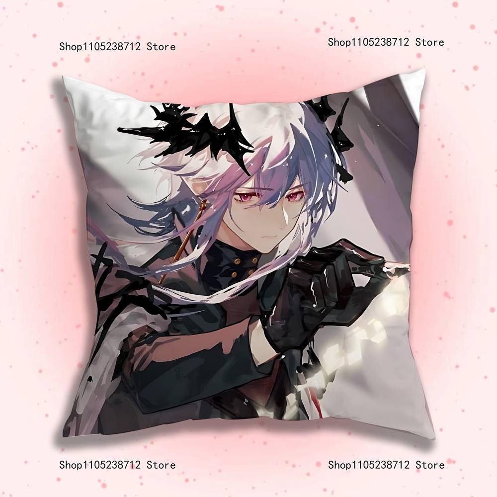 Game Tomorrow Ark A-Arknights Anime Pillow Case Anti-dustmite Pillowcase Invisible zipper silky short plush Sofa cushion cover