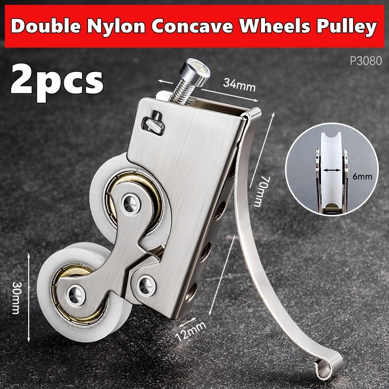 2 Stück Schiebetür Rollen Schrank Schiebetür Bodenrollen Lager Küche Badezimmer Türschienen Glattgleitende Rollen