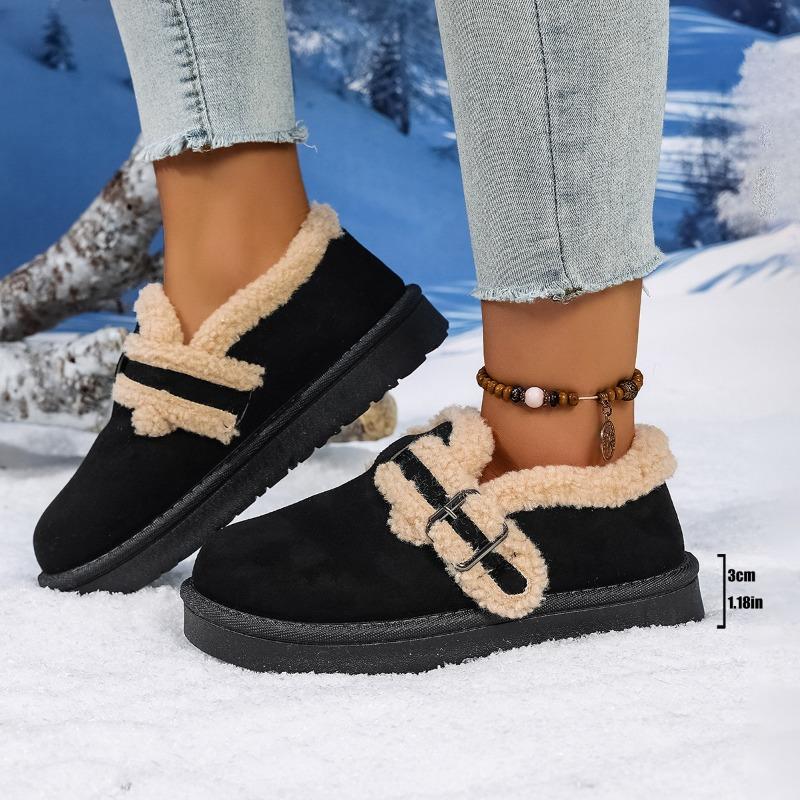 Fashion Winter Warm Snow Boots Women's Cotton Shoes with Thick Soft Soles for Outdoor Wear Comfortable Warm At Home Women Ankle Boots