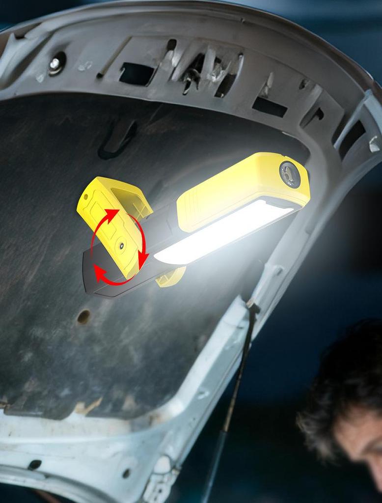 Magnetic Rechargeable Super Bright Car Repair Light: Portable Mini Outdoor Camping Flashlight.