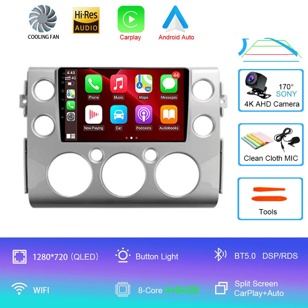 Car Radio Android14 For Toyota FJ Cruiser J15 2006 2007 2008 2009 2010 2012 - 2020 Navigation GPS Multimedia Video Player Stereo