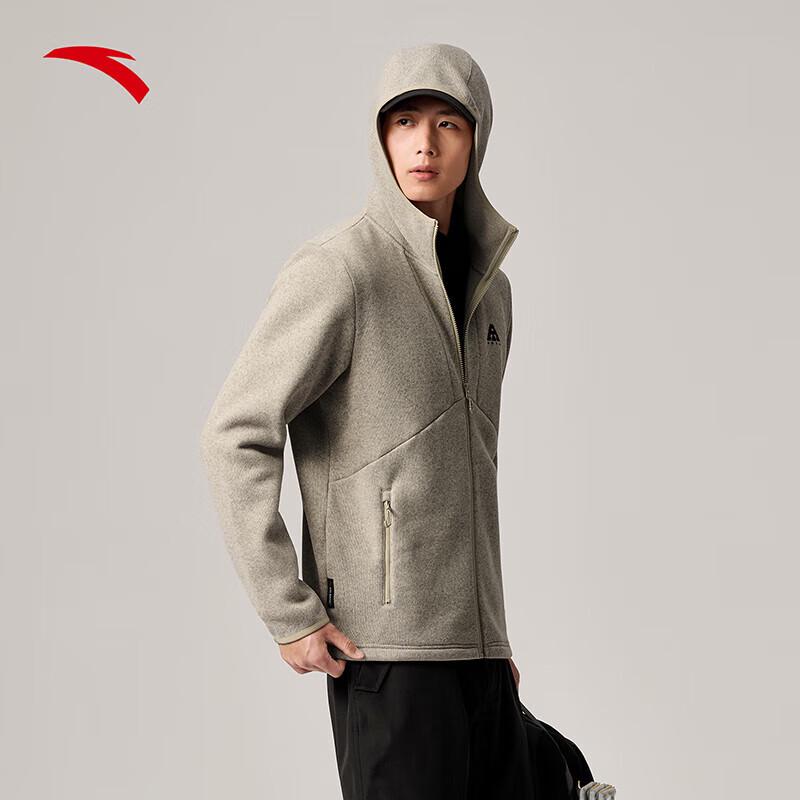 Anta Men's Z-Brother Fire Shell Hooded Warm Outdoor Jacket